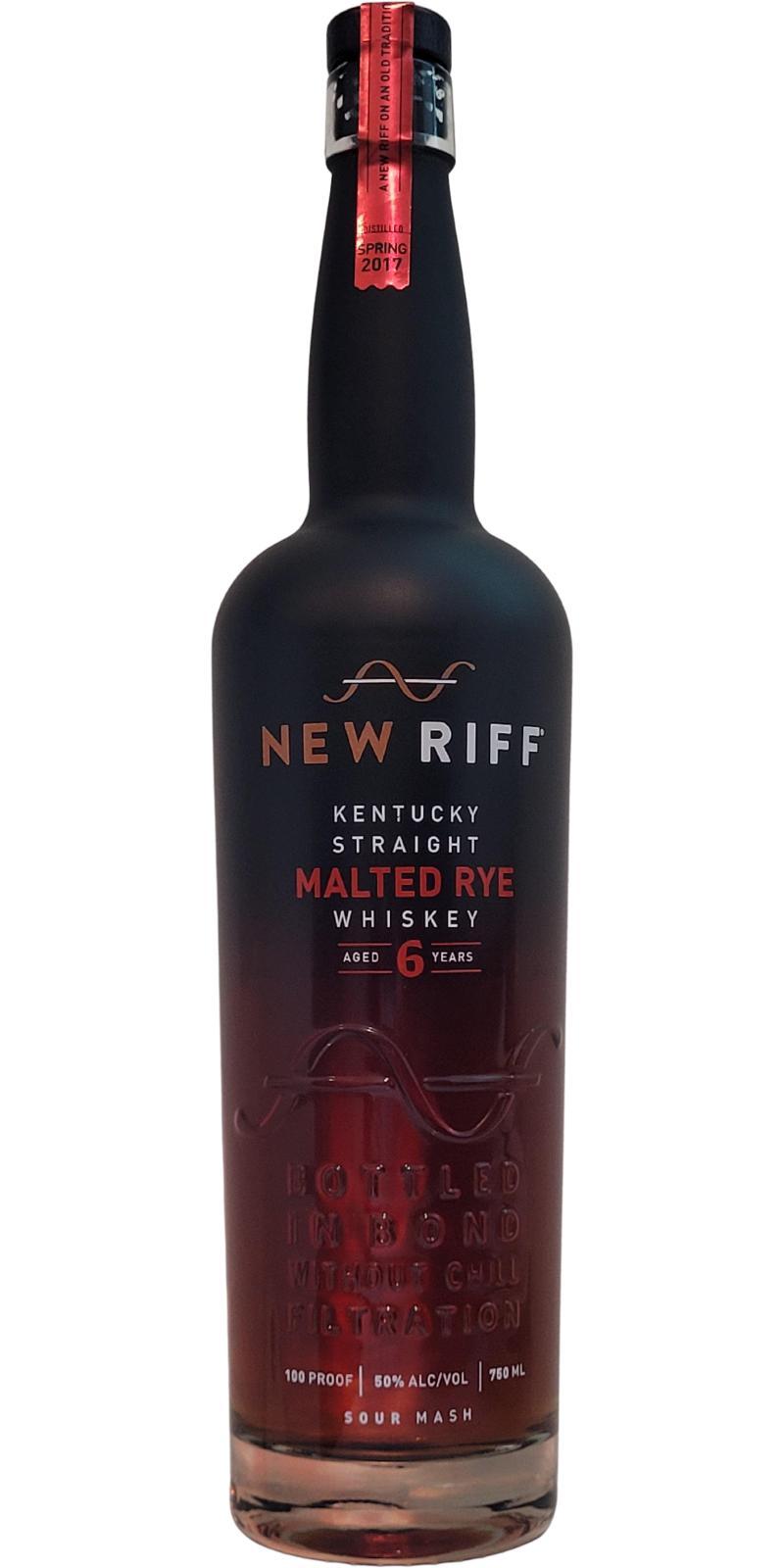 New Riff 2017  Malted Rye - Bottled in Bond