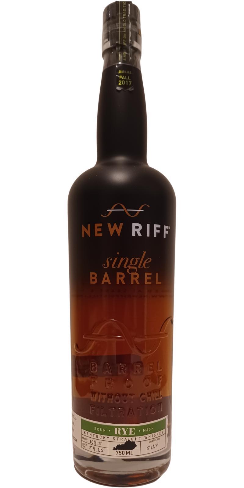New Riff 2017  Single Barrel Rye