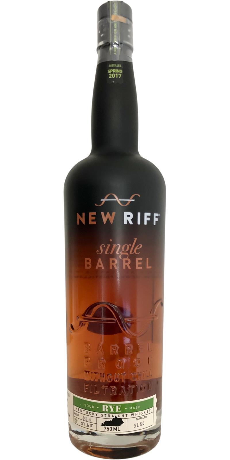New Riff 2017  Single Barrel Rye