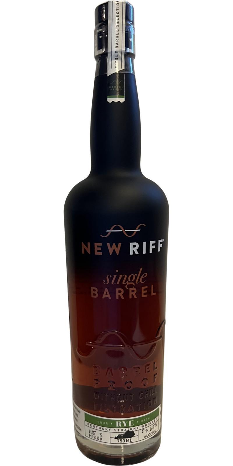 New Riff 2019  Single Barrel Rye
