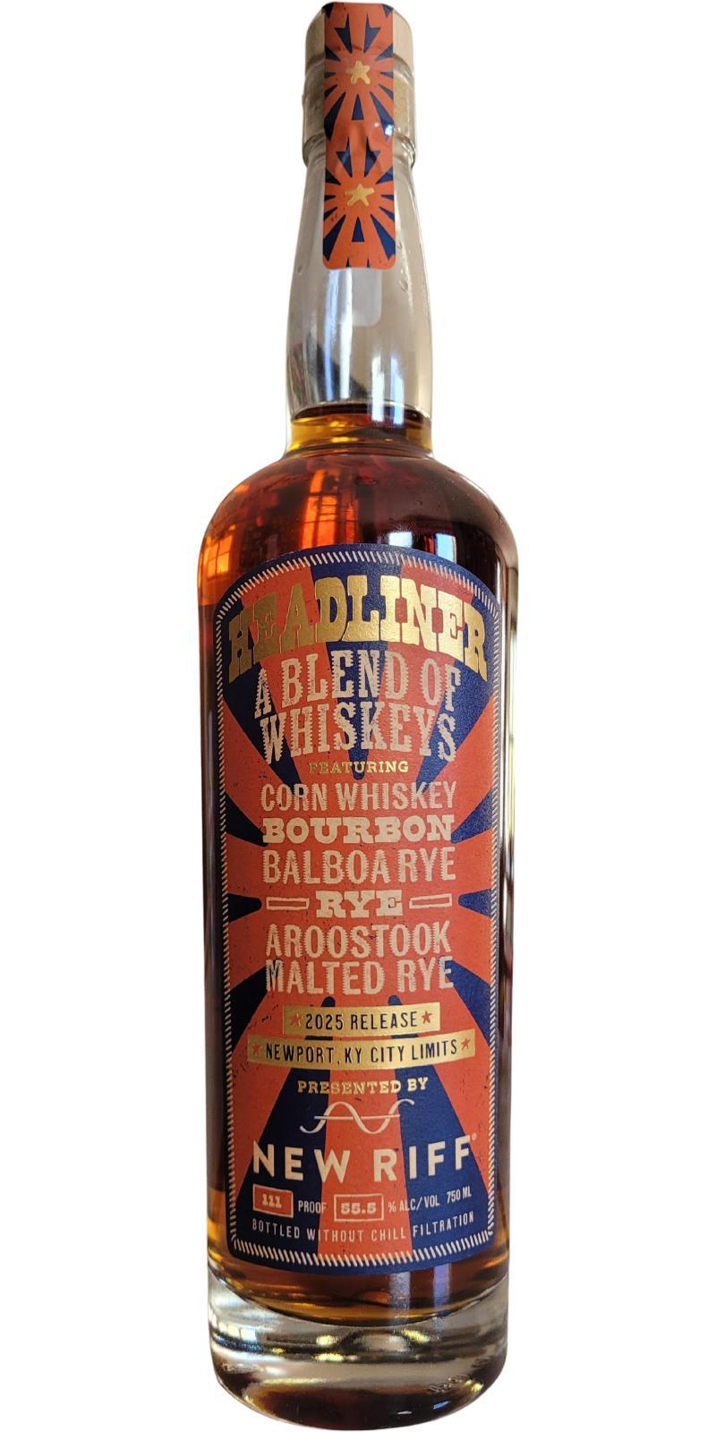 New Riff Headliner  A Blend of Whiskies - 2025 Release