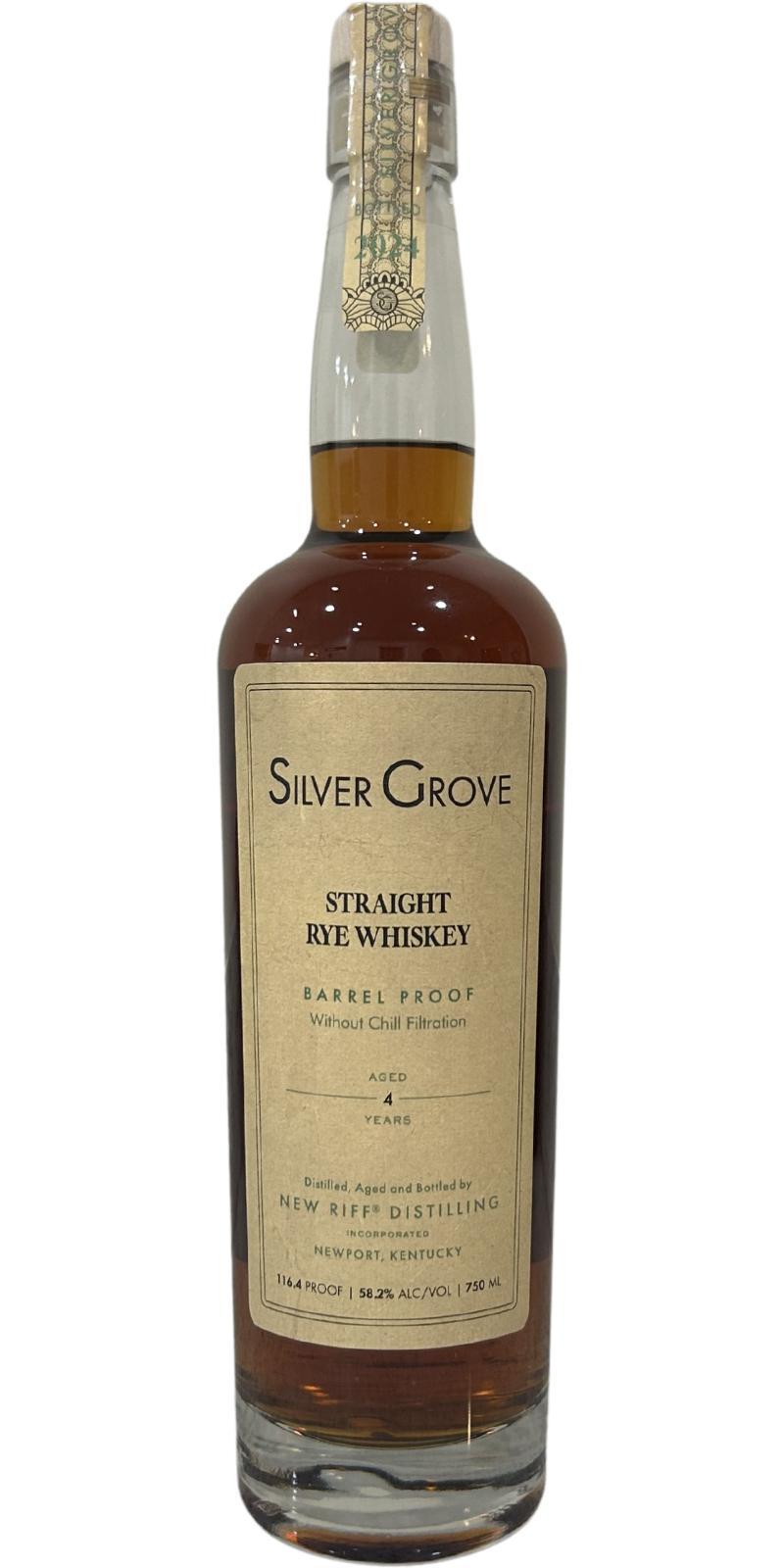 Silver Grove 04-year-old  Barrel Proof