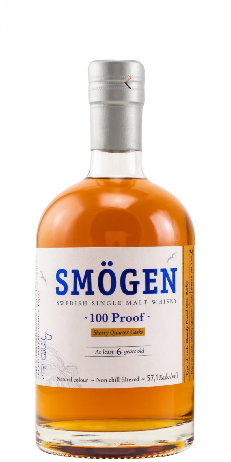 Smögen 100 Proof  Sherry Quarter Casks