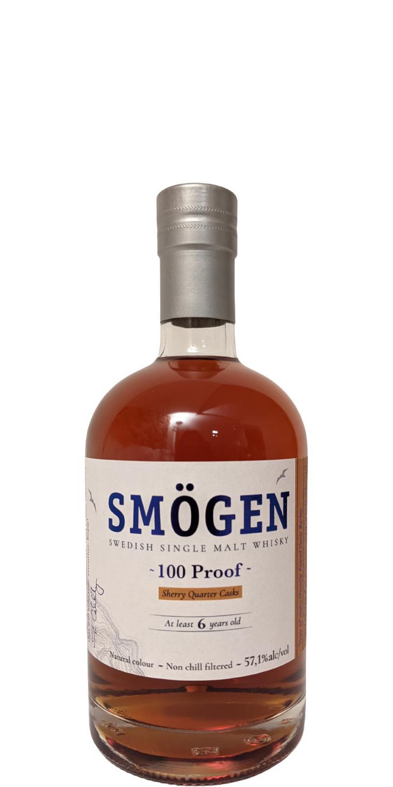 Smögen 100 Proof  Sherry Quarter Casks
