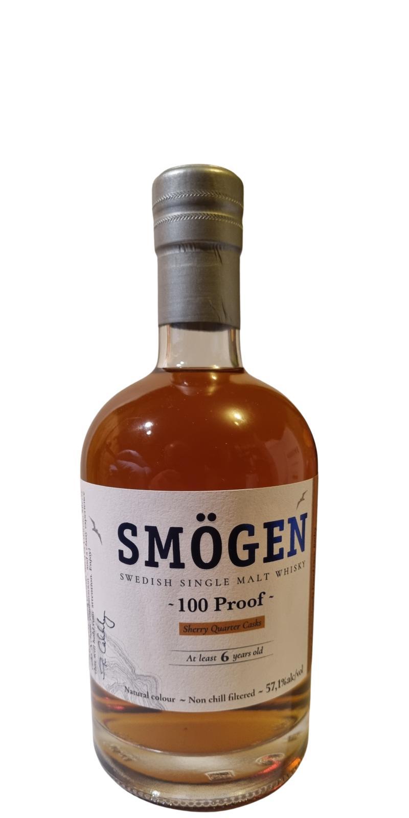 Smögen 100 Proof  Sherry Quarter Casks