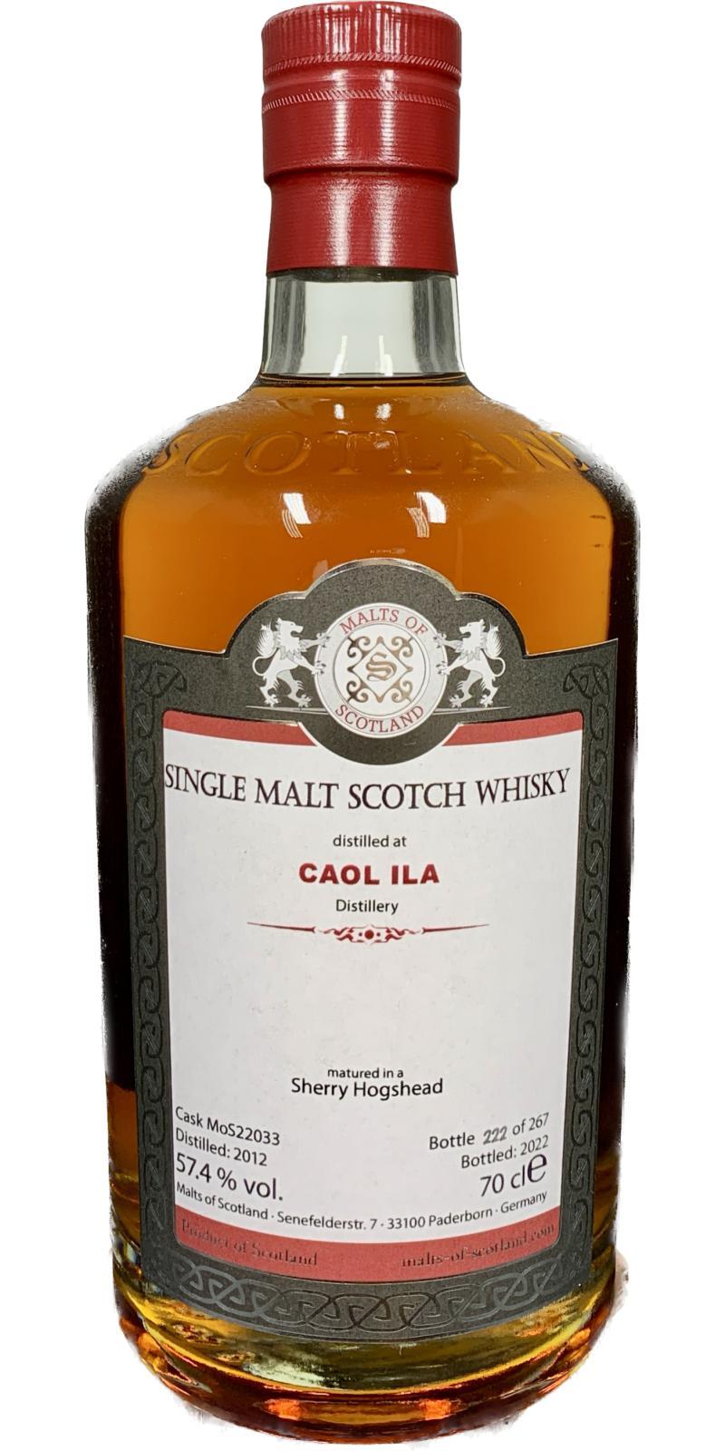 Caol Ila 2012 MoS