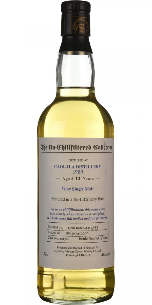 Caol Ila 1989 SV The Un-Chillfiltered Collection