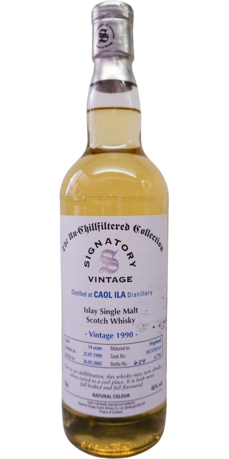 Caol Ila 1990 SV The Un-Chillfiltered Collection