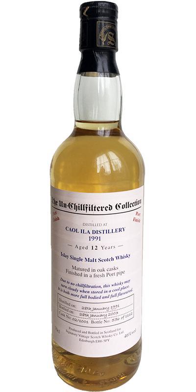 Caol Ila 1991 SV The Un-Chillfiltered Collection