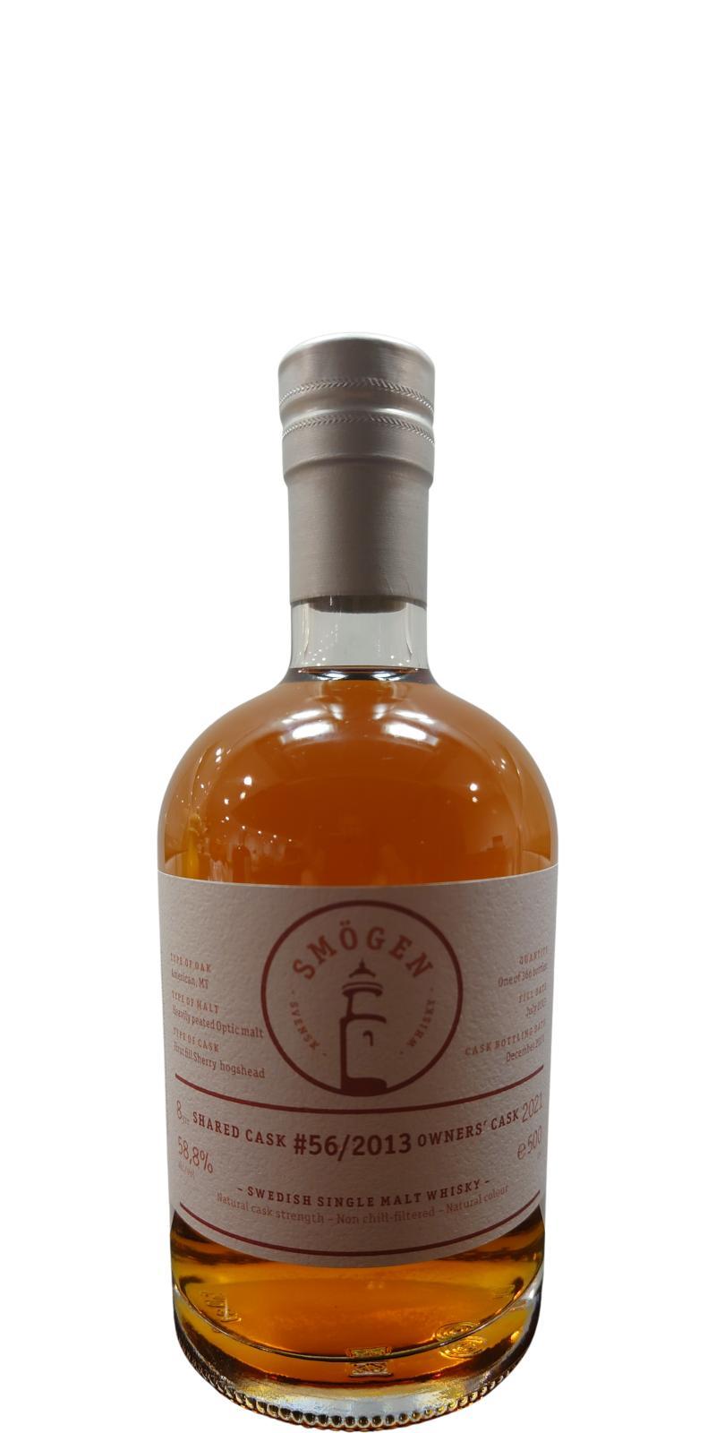 Smögen 2013  Shared Cask Owners Cask #56/2013
