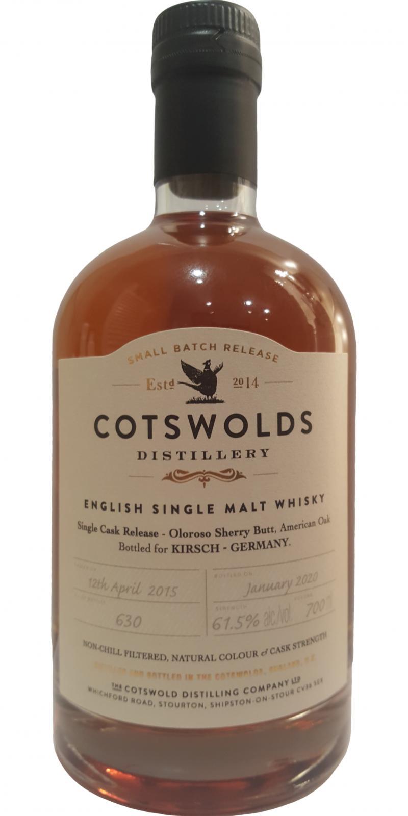 Cotswolds 2015  Single Cask Release