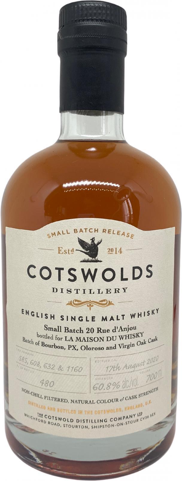 Cotswolds Small Batch 20 rue d'Anjou  Small Batch Release
