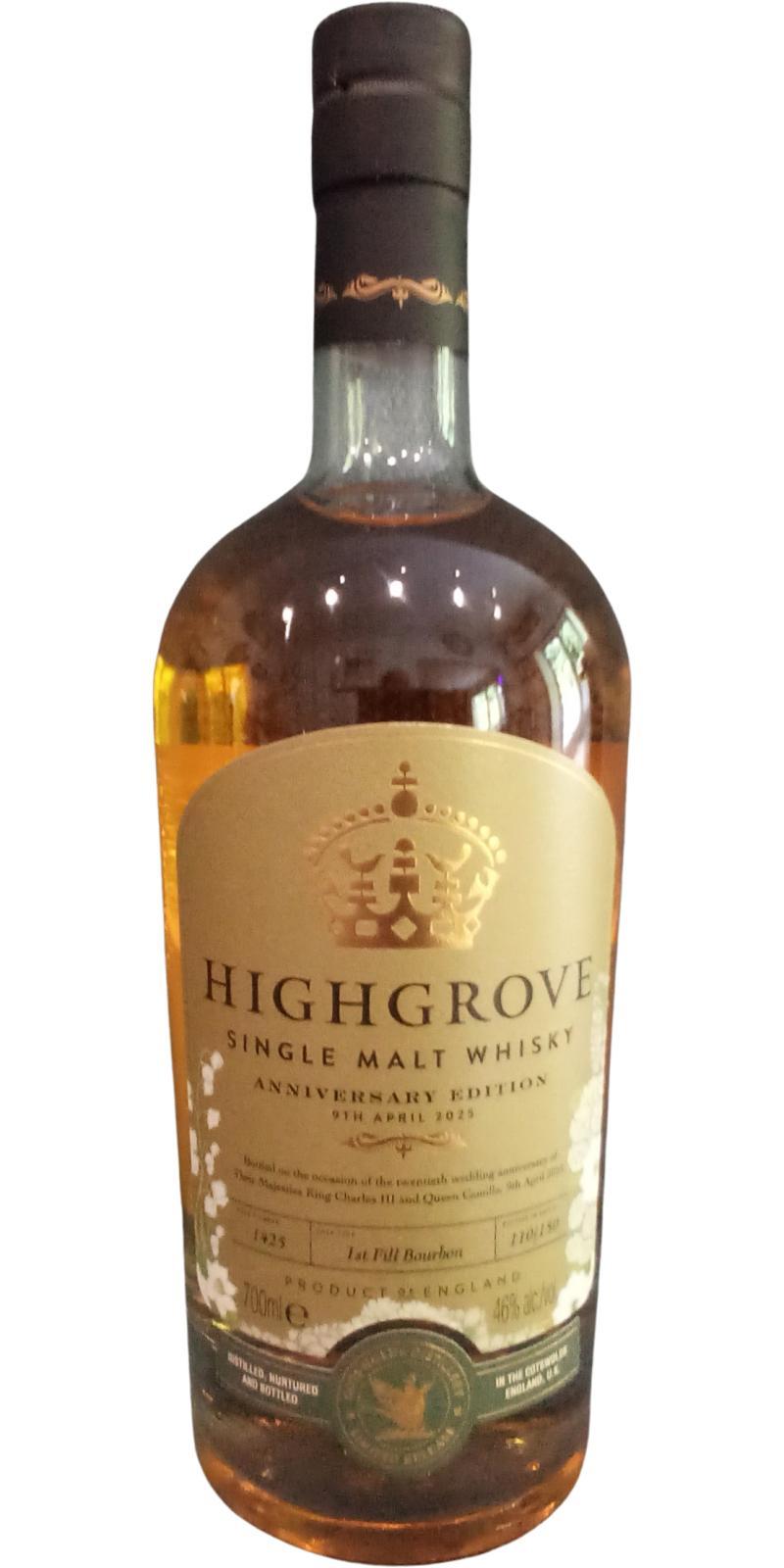 Highgrove Single Malt Whisky  Anniversary Edition