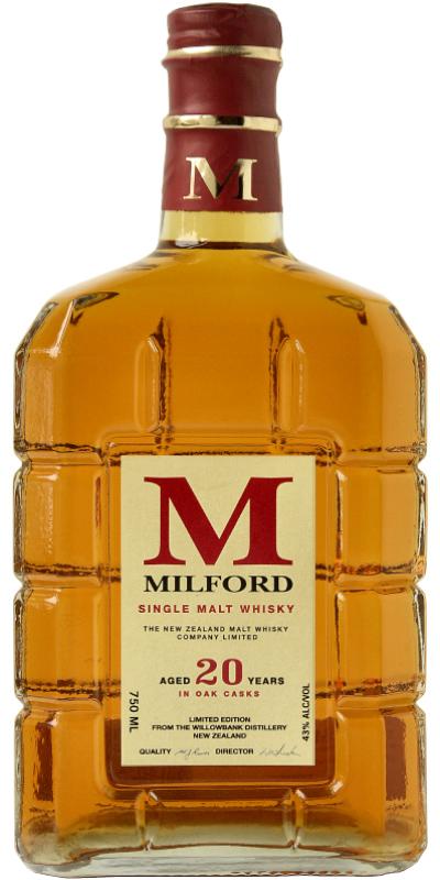 Milford 20-year-old  Limited Edition from the Willowbank Distillery
