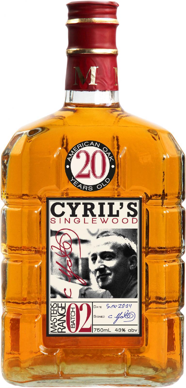 New Zealand Single Malt Whisky Cyril's SingleWood  Masters Range - Batch 02