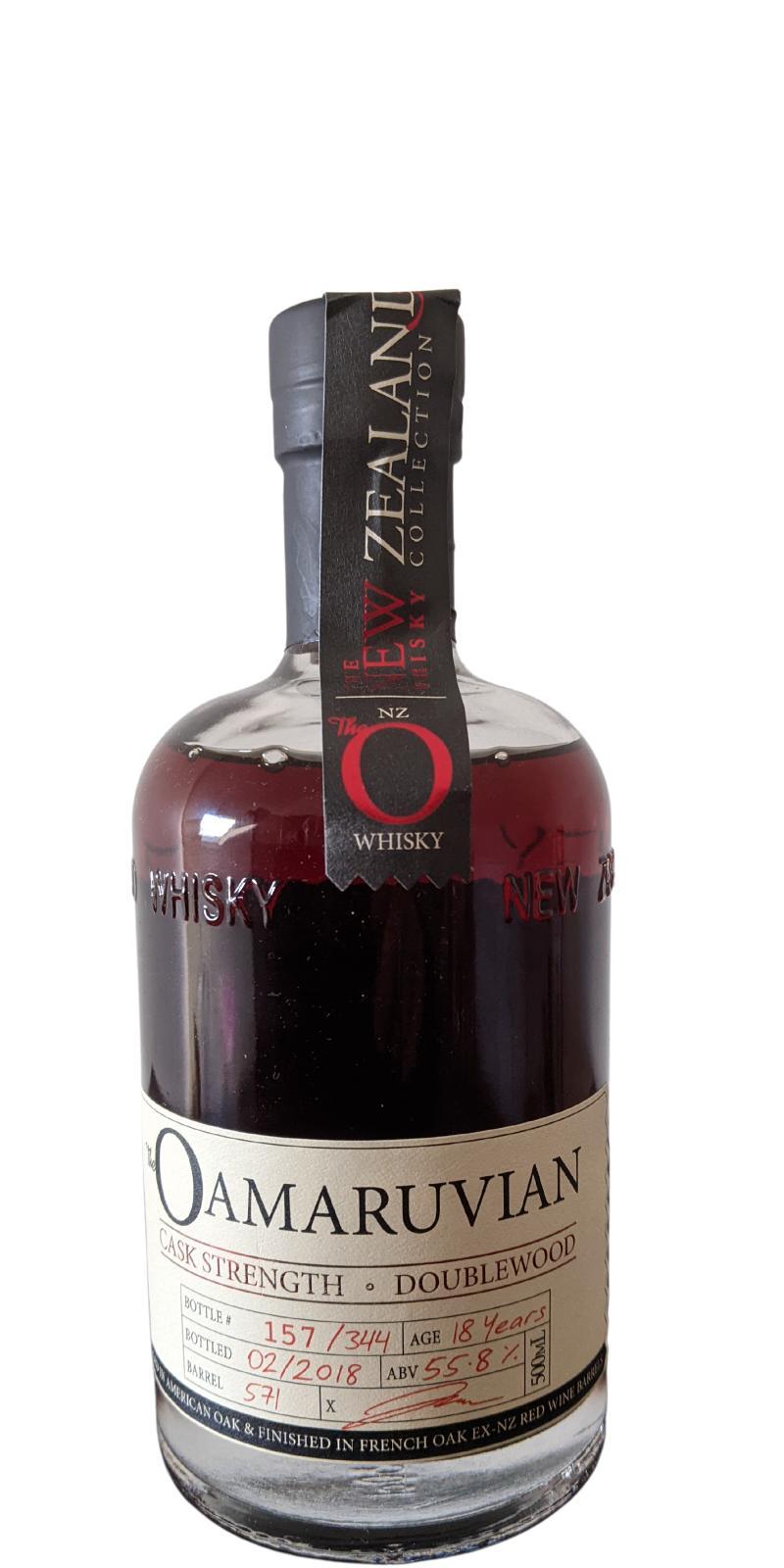 The Oamaruvian 18-year-old NZWC  Cask Strength - Doublewood