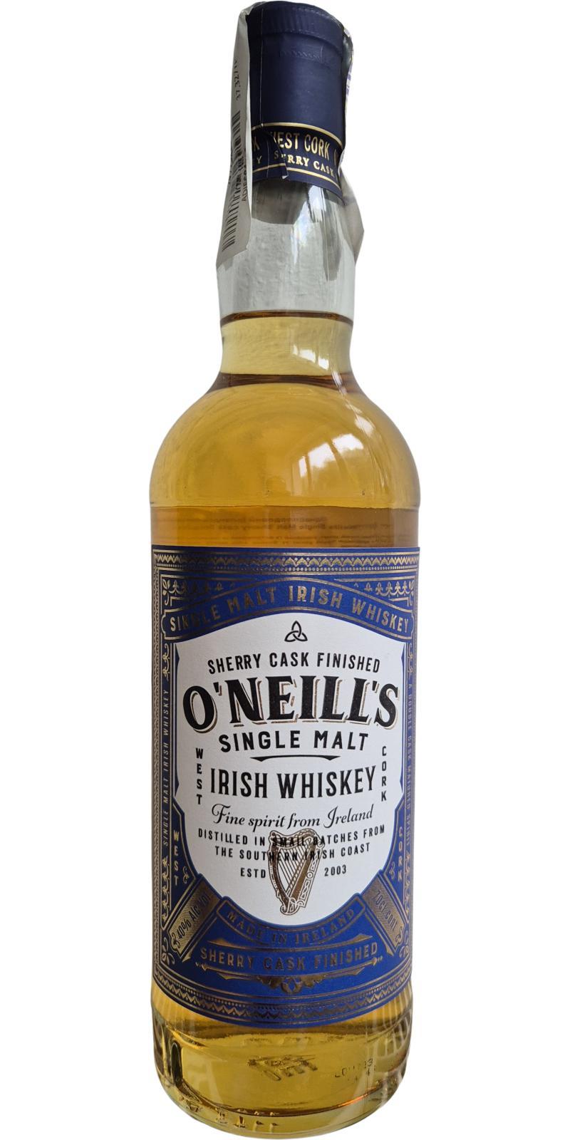 O'Neill's Single Malt Irish Whiskey  Sherry Cask Finished