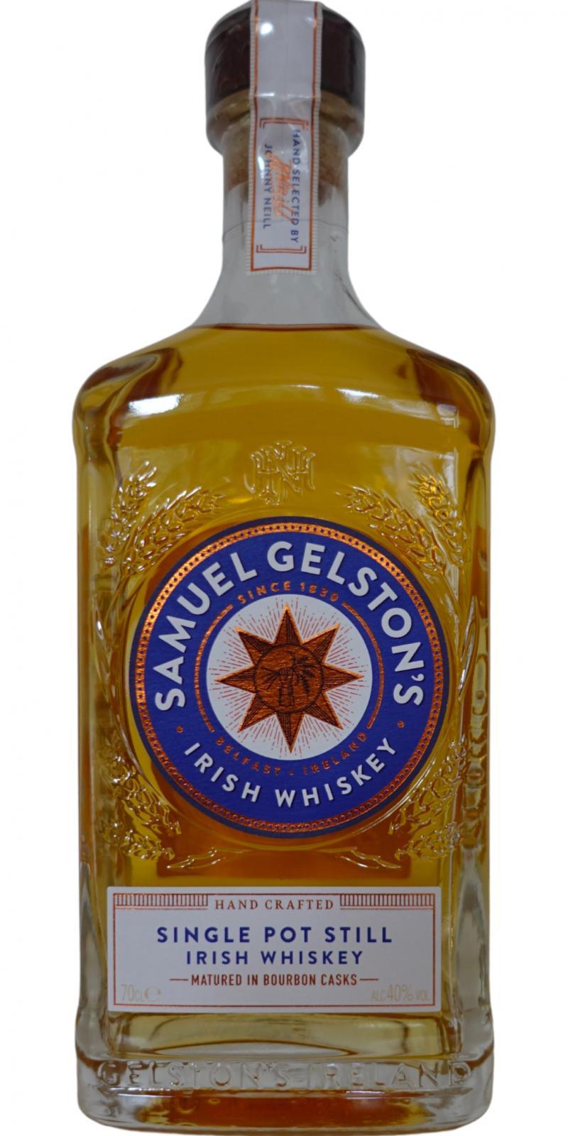 Samuel Gelston's Single Pot Still Irish Whiskey  Hand Crafted