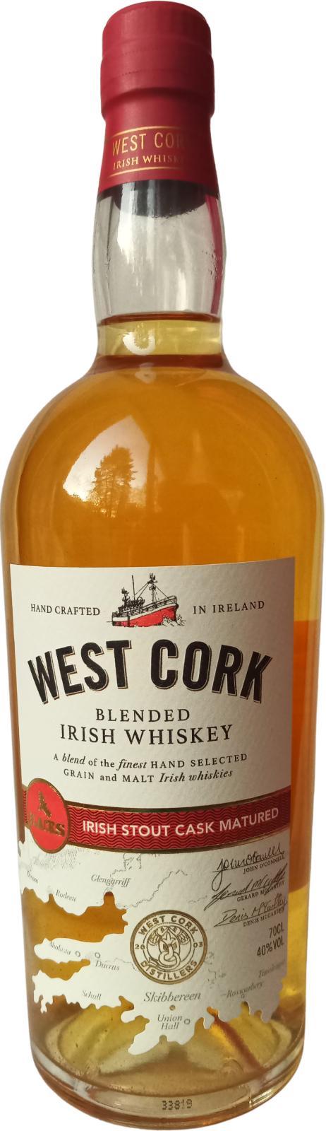 West Cork Irish Stout Cask Matured  Blended Irish Whiskey