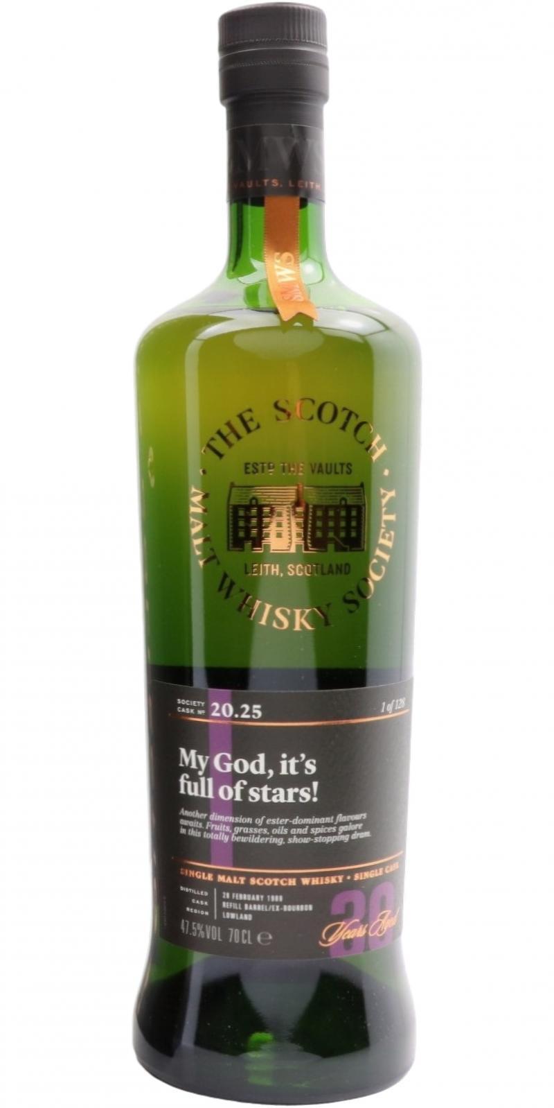 Inverleven 1989 SMWS 20.25  My God, it's full of stars!