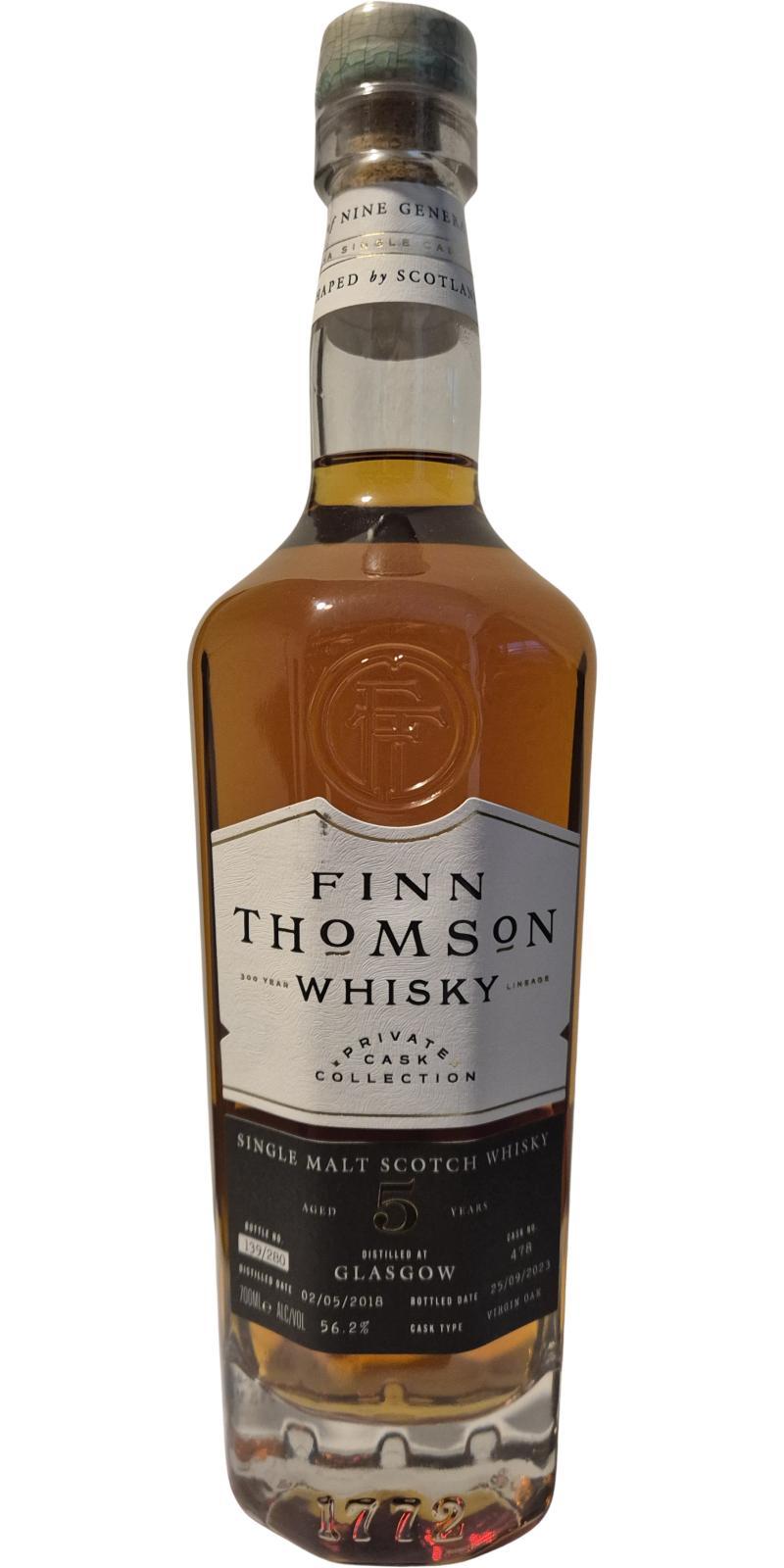 Glasgow Distillery 2018 FnTs Private Cask Collection