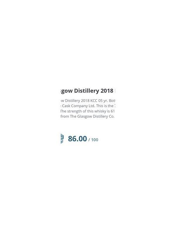 Glasgow Distillery 2018 KCC Fragrant Drops