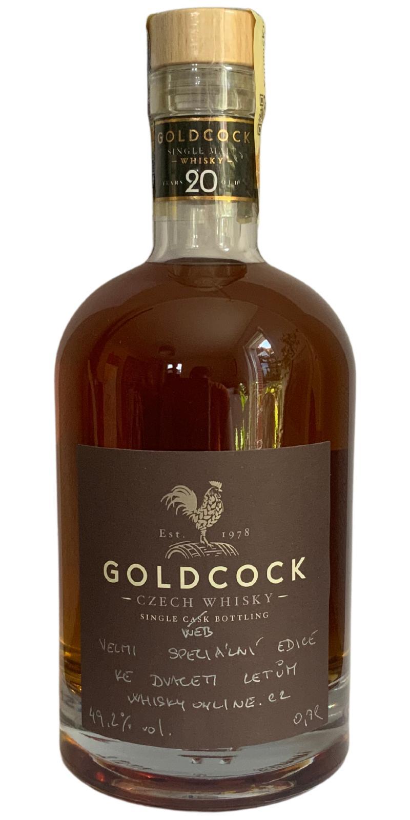Gold Cock 20-year-old  Single Web Bottling