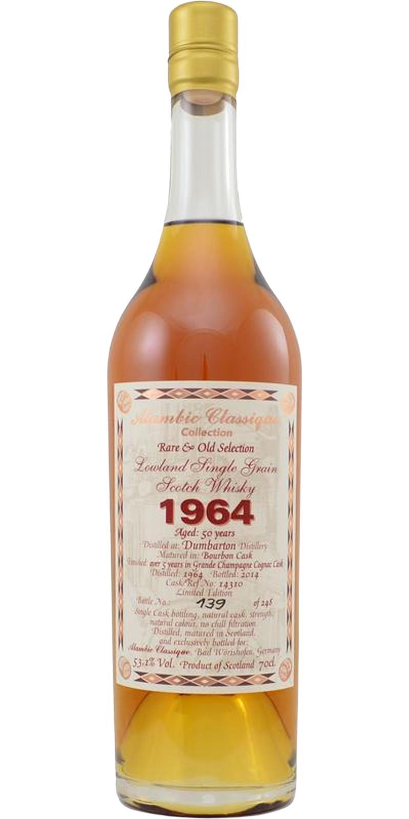 Dumbarton 1964 AC  Rare & Old Selection