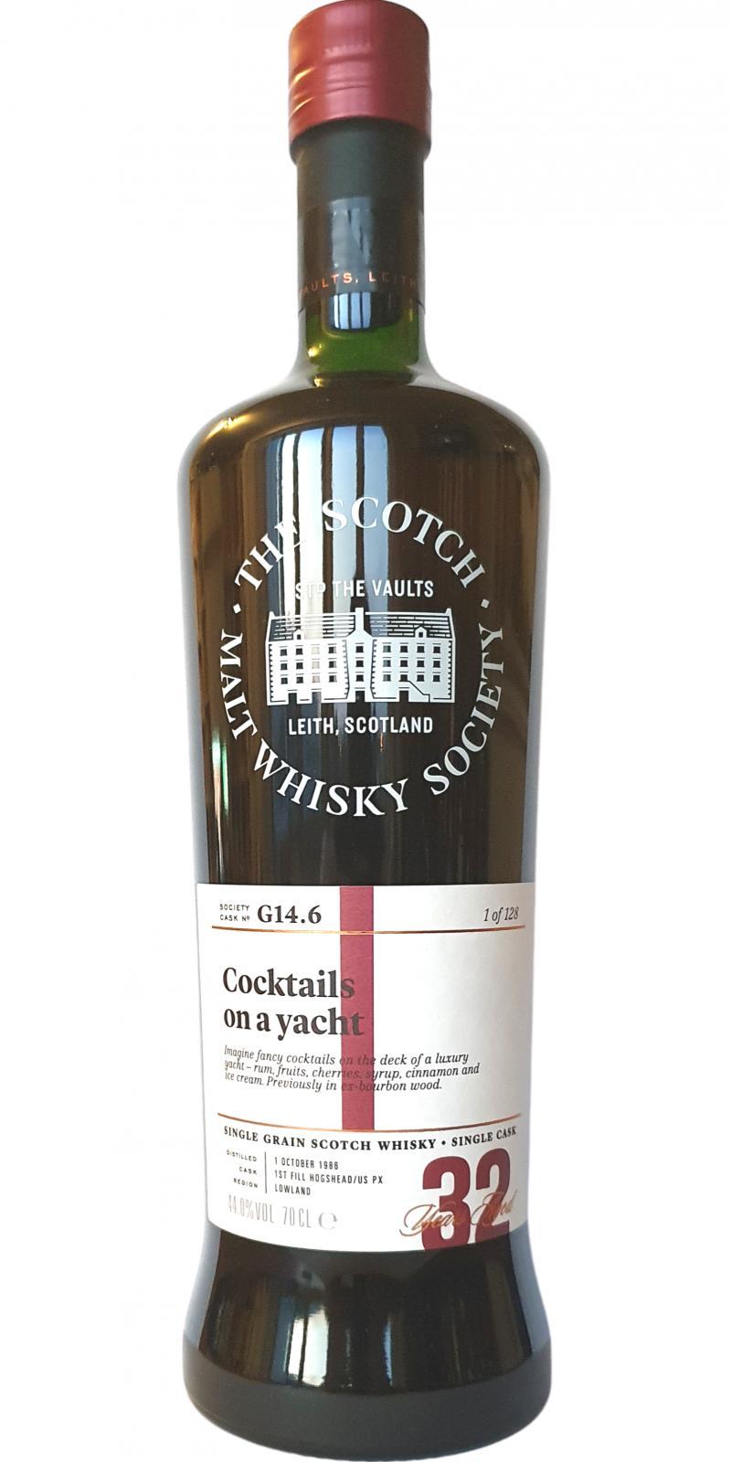 Dumbarton 1986 SMWS G14.6  Cocktails on a yacht