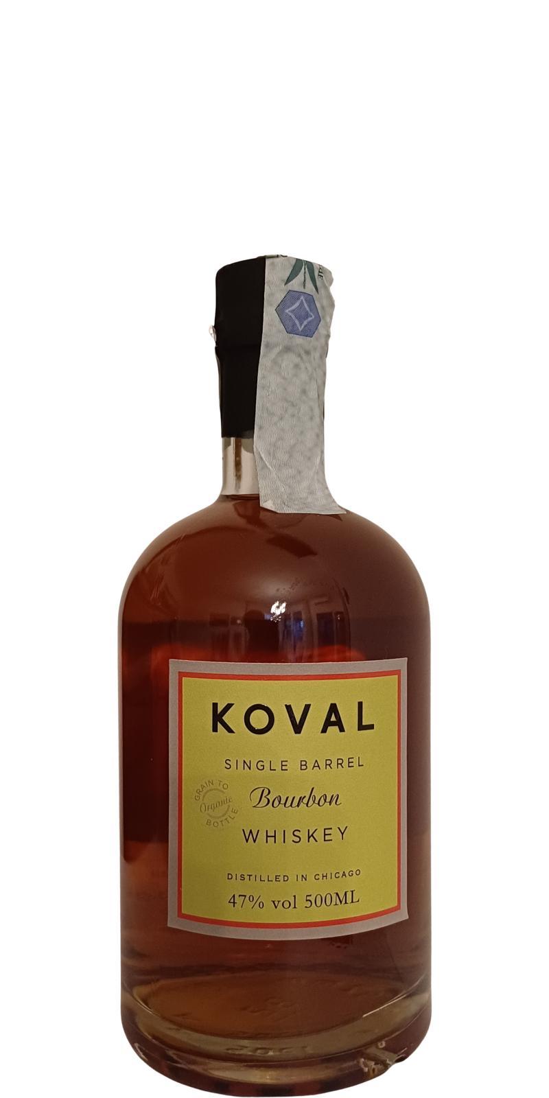 Koval Single Barrel Bourbon Whiskey  Certified Organic