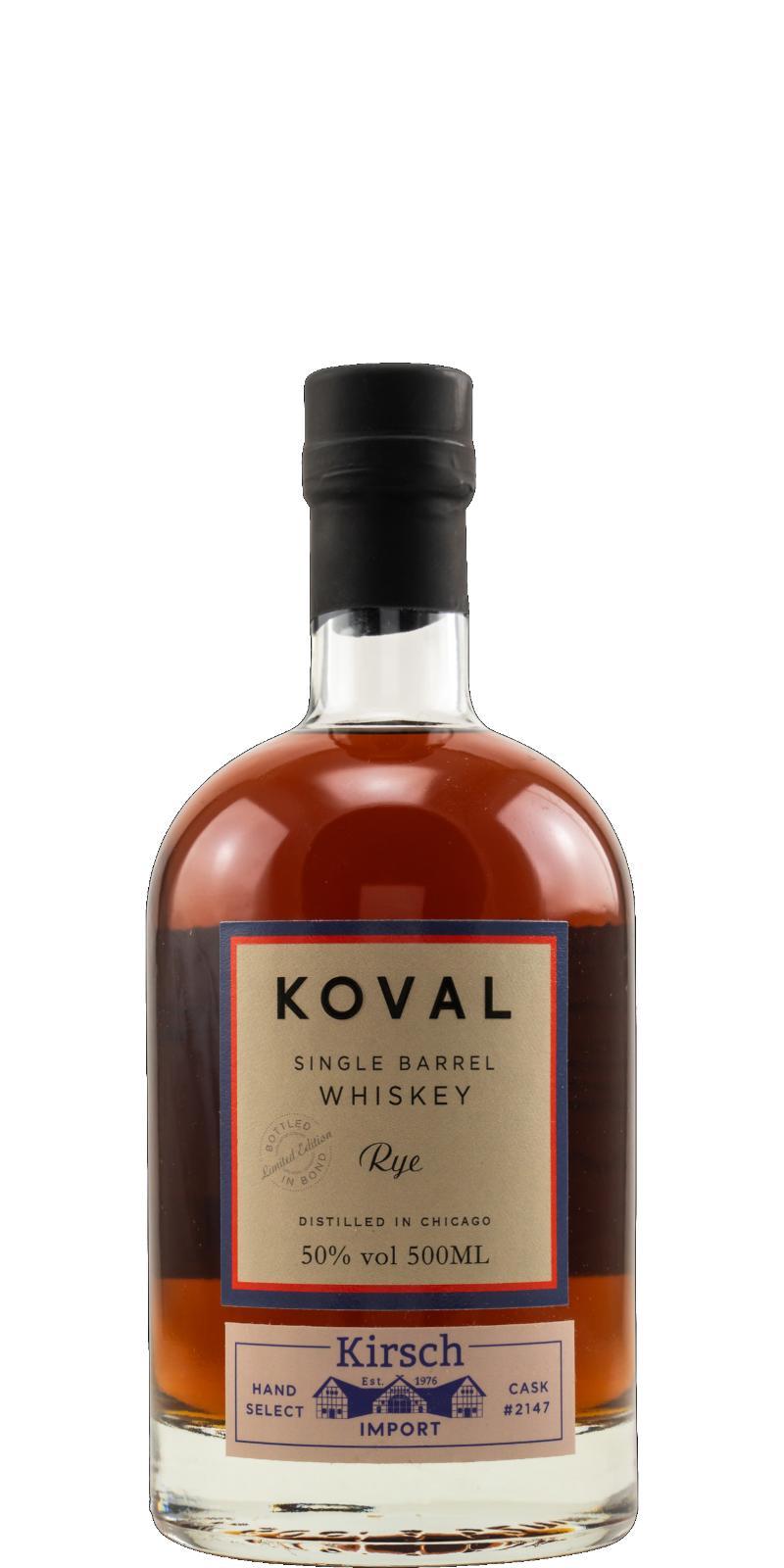 Koval Single Barrel Rye  Bottled in Bond