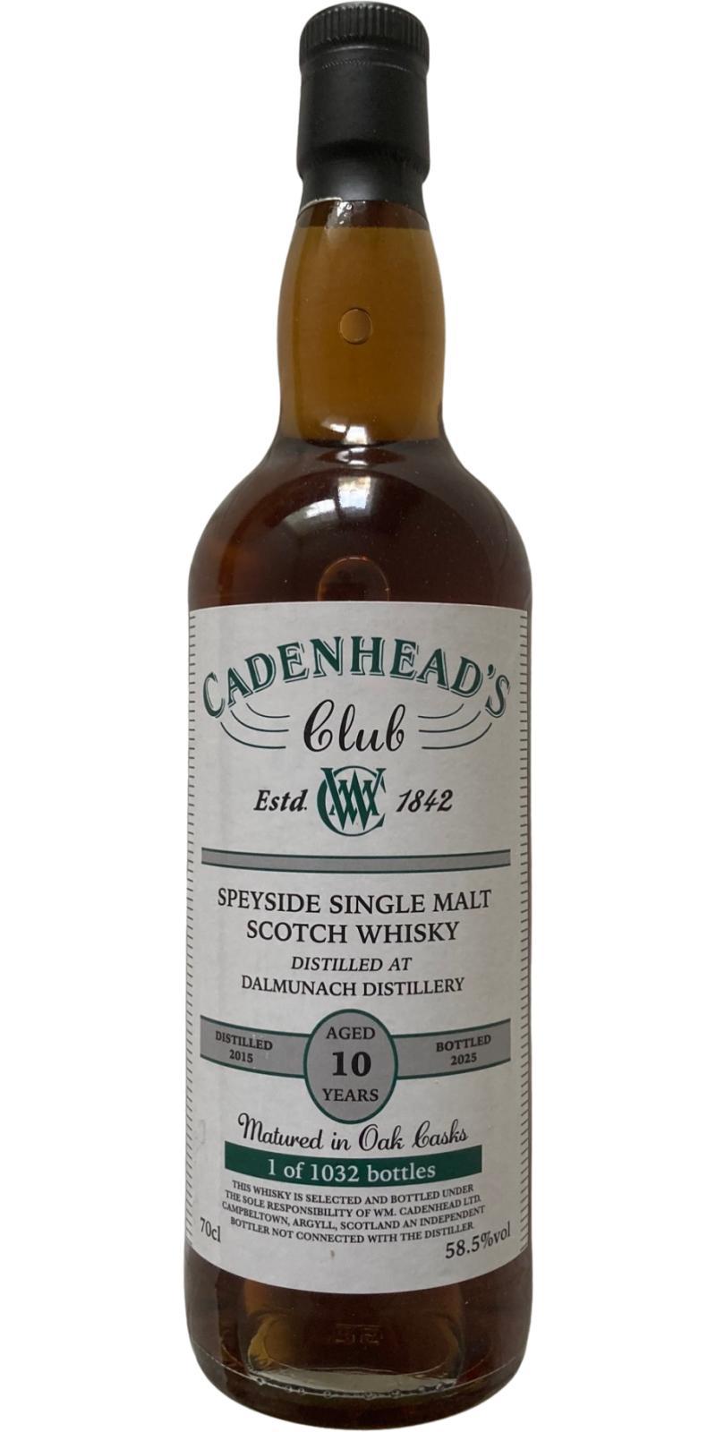 Dalmunach 2015 CA  Cadenhead's Club