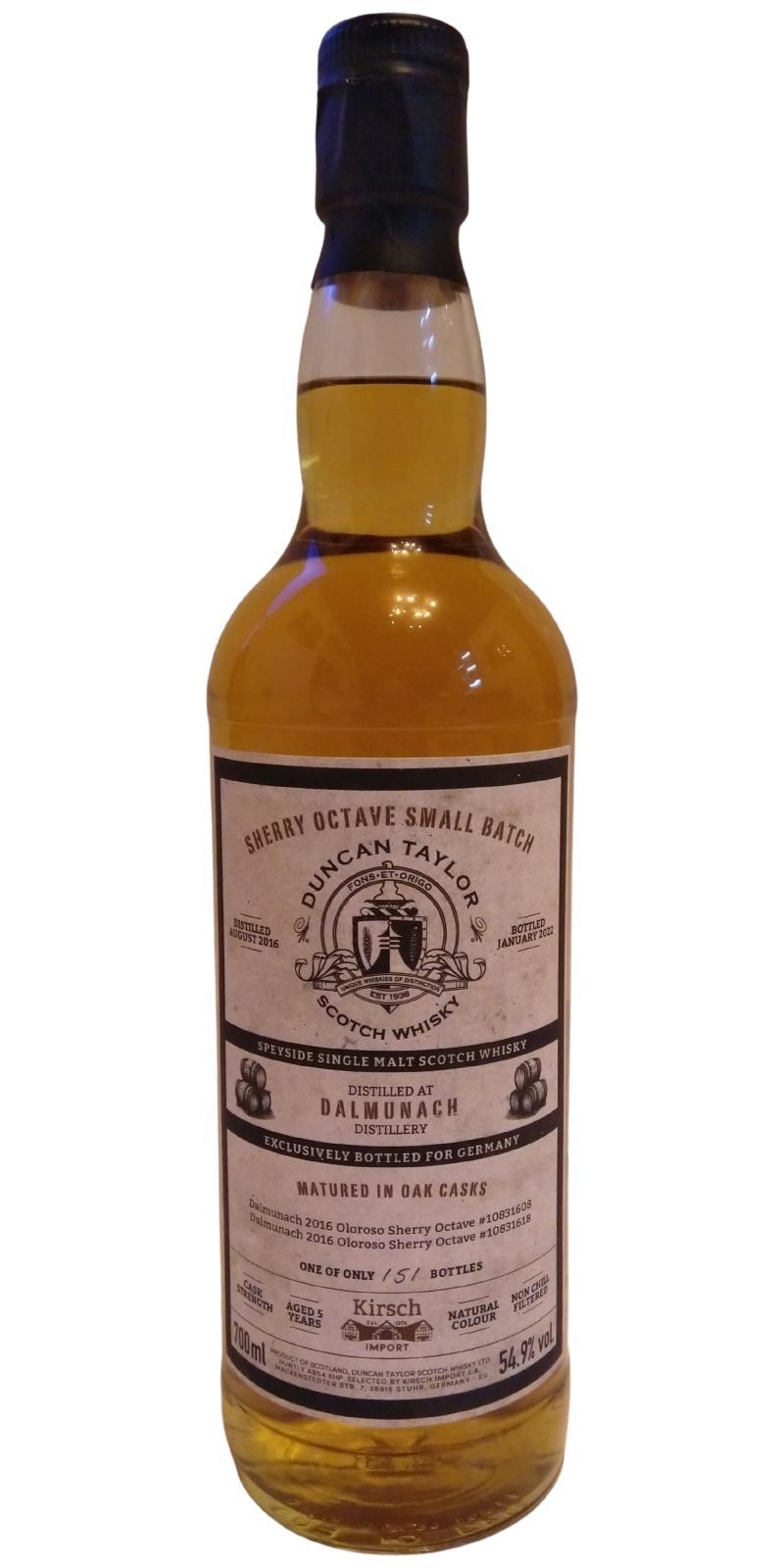 Dalmunach 2016 DT  Sherry Octave Small Batch