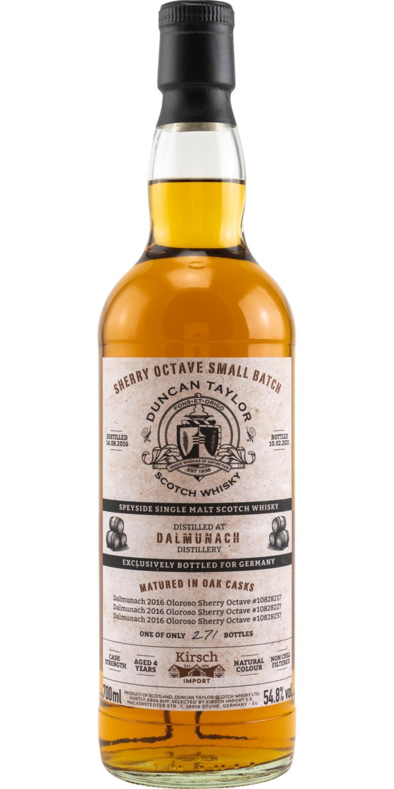 Dalmunach 2016 DT  Sherry Octave Small Batch