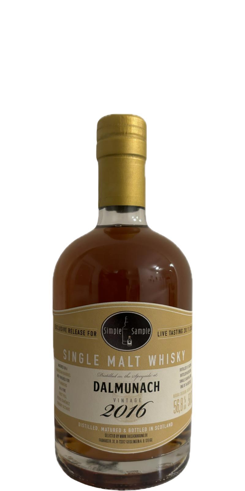 Dalmunach 2016 TCaH  Tasting Exclusive