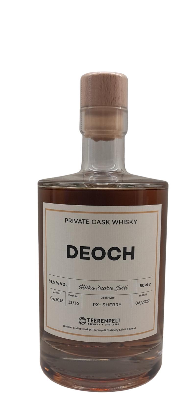 Teerenpeli 2016  Private Cask Whisky - Deoch
