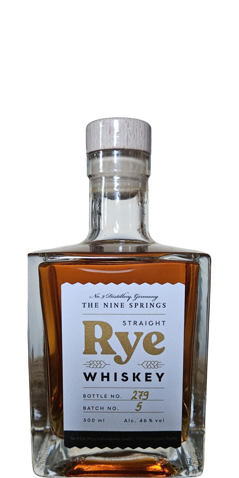 The Nine Springs Straight Rye Whiskey