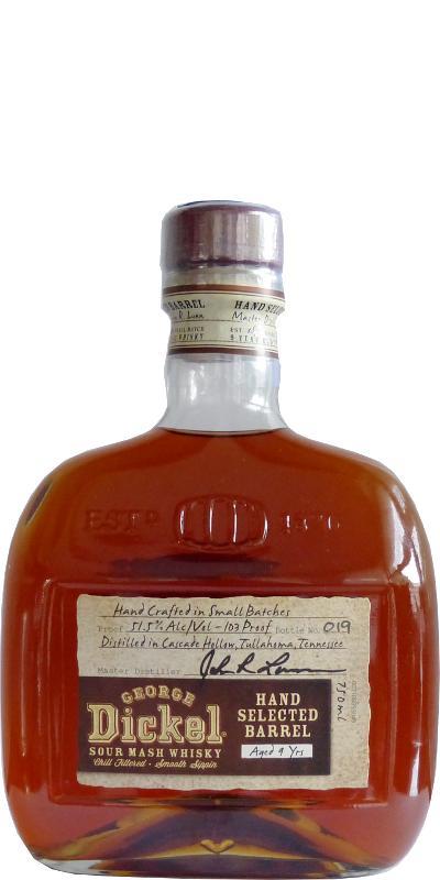 George Dickel 09-year-old  Hand Selected Barrel