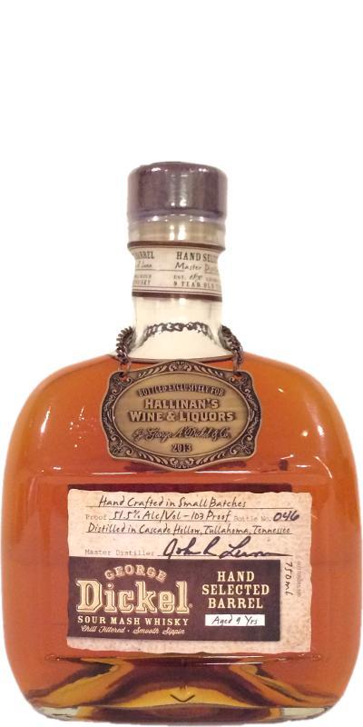 George Dickel 09-year-old  Hand Selected Barrel