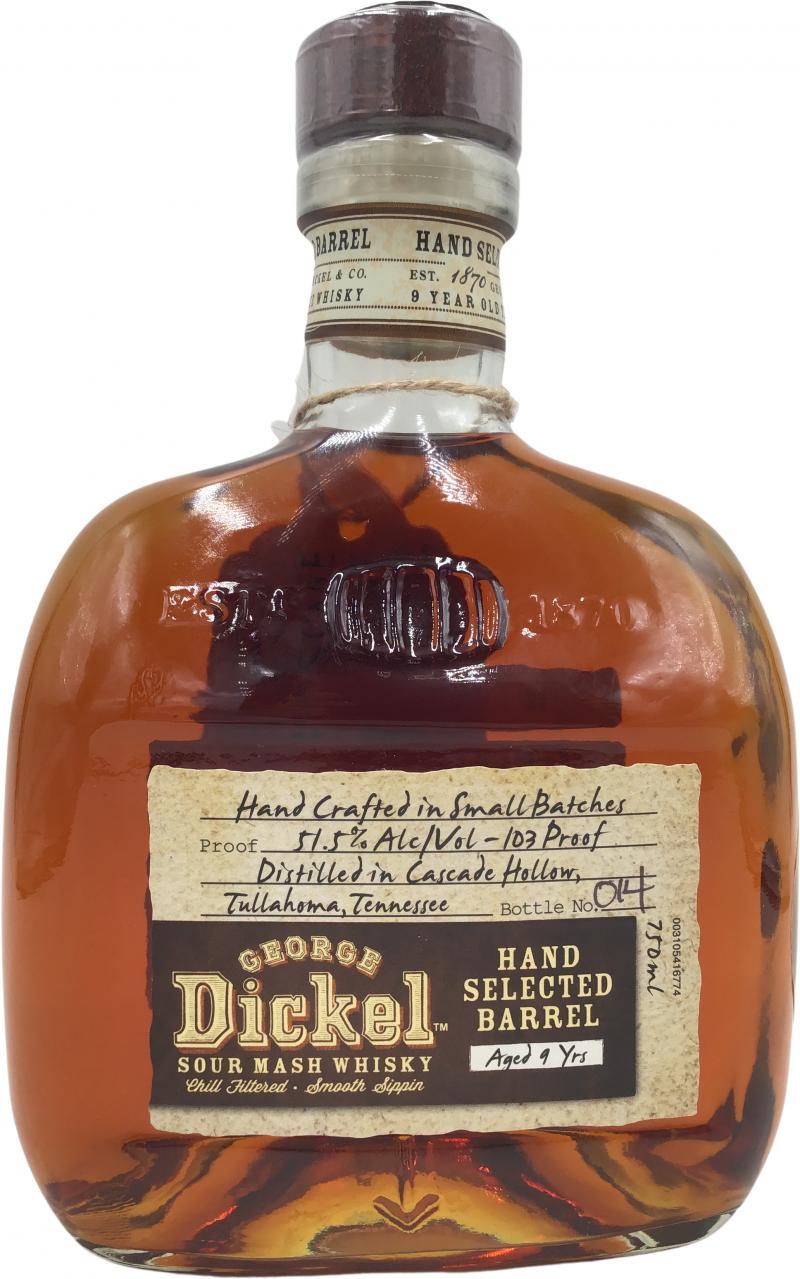 George Dickel 09-year-old  Hand Selected Barrel