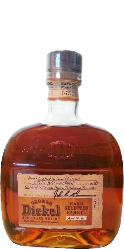 George Dickel 14-year-old  Hand Selected Barrel