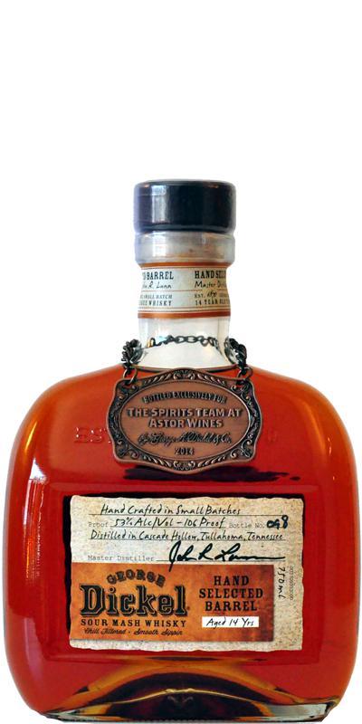 George Dickel 14-year-old  Hand Selected Barrel