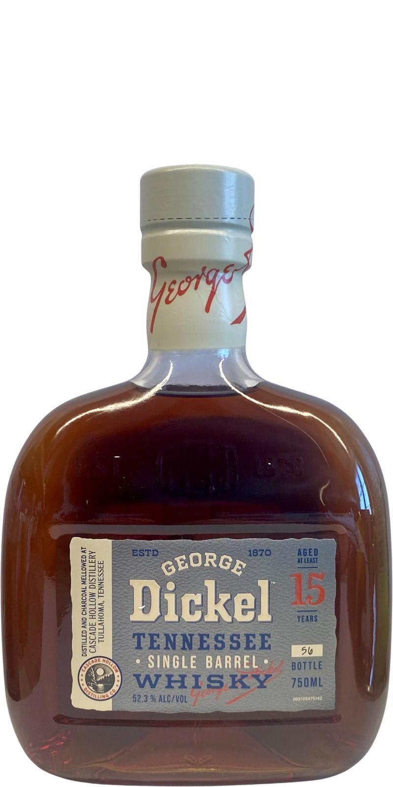 George Dickel 15-year-old  Single Barrel Tennessee Whisky