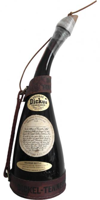 George Dickel Commemorating Reopening  Souvenir Bottle - Reopening of the Distillery