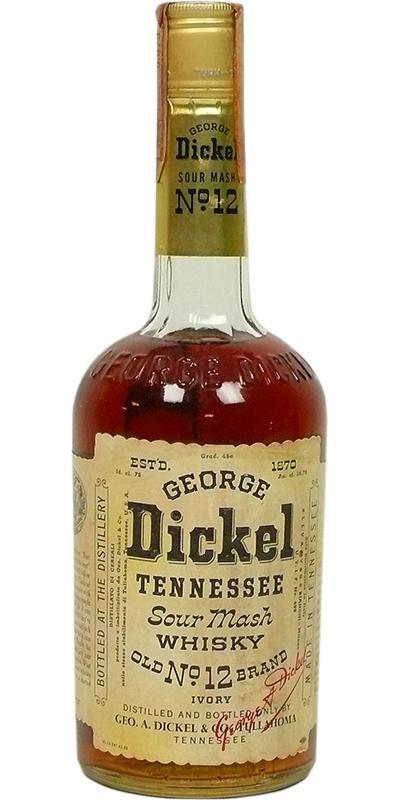 George Dickel Old No. 12 Brand  Sour Mash Whisky - Ivory