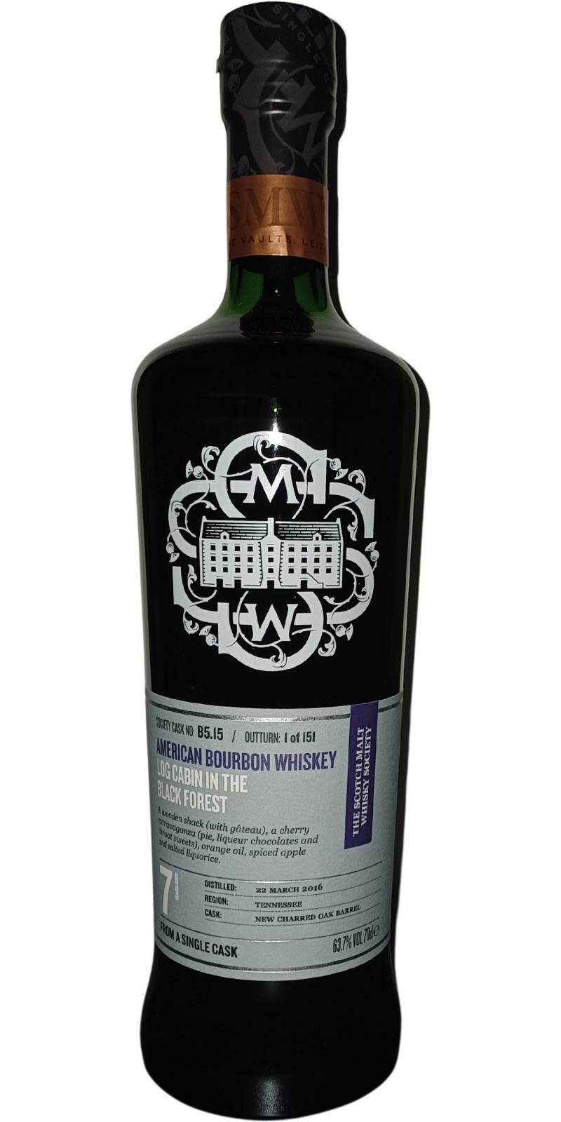 George Dickel 2016 SMWS B5.15  Log cabin in the Black Forest