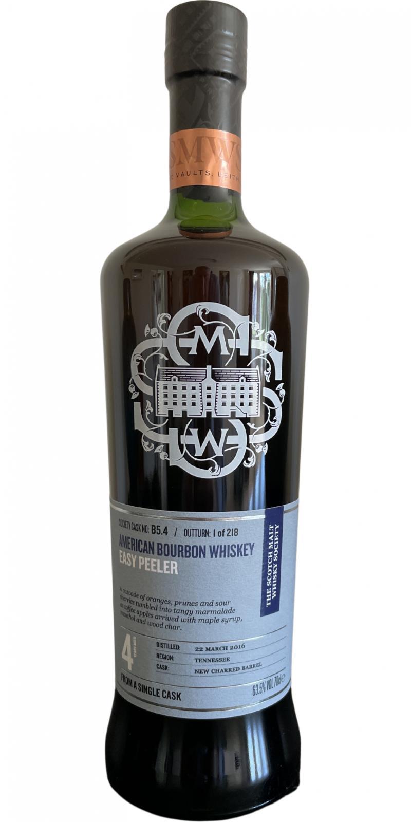 George Dickel 2016 SMWS B5.4  Easy peeler