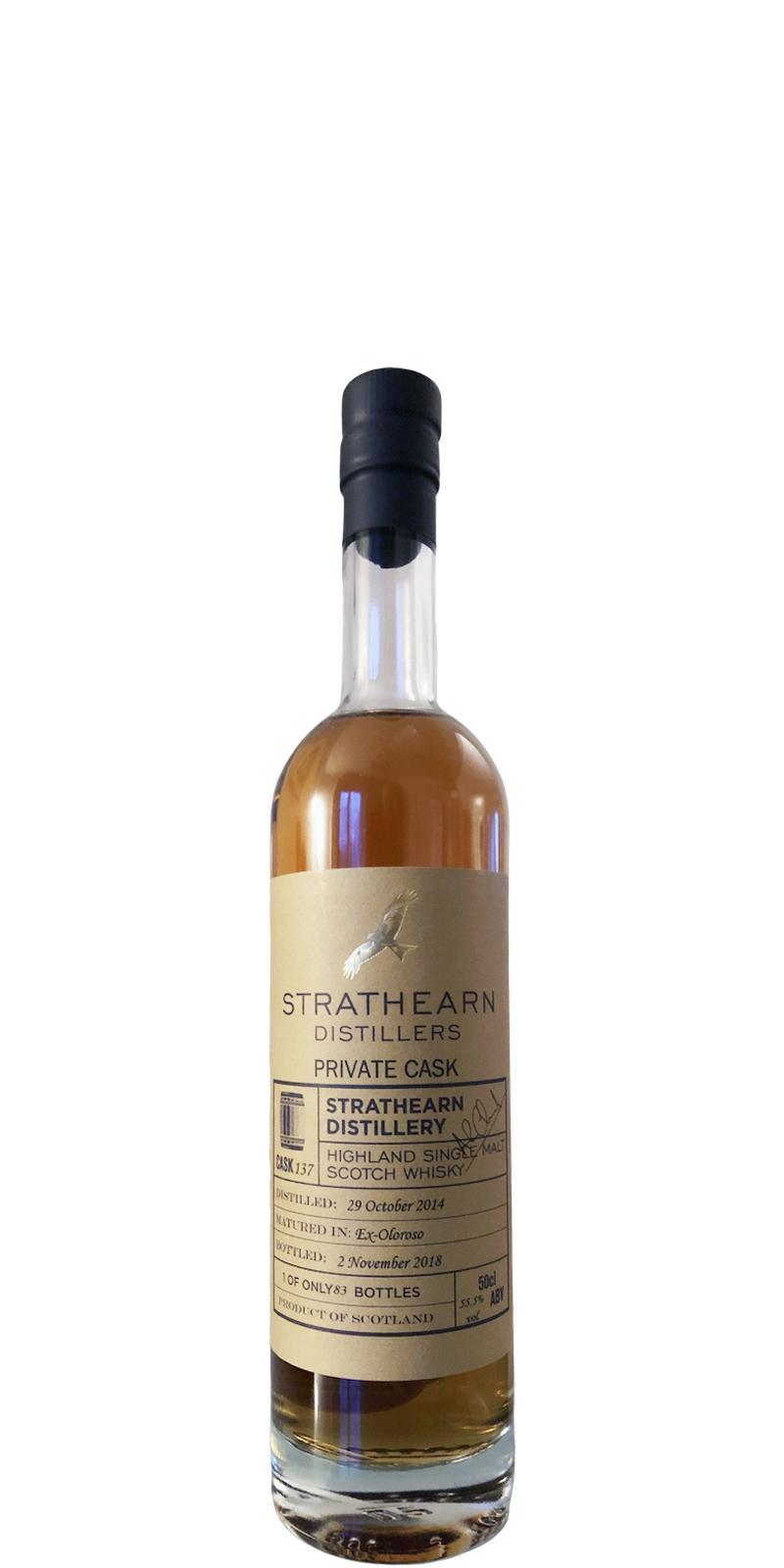 Strathearn 2014  Private Cask