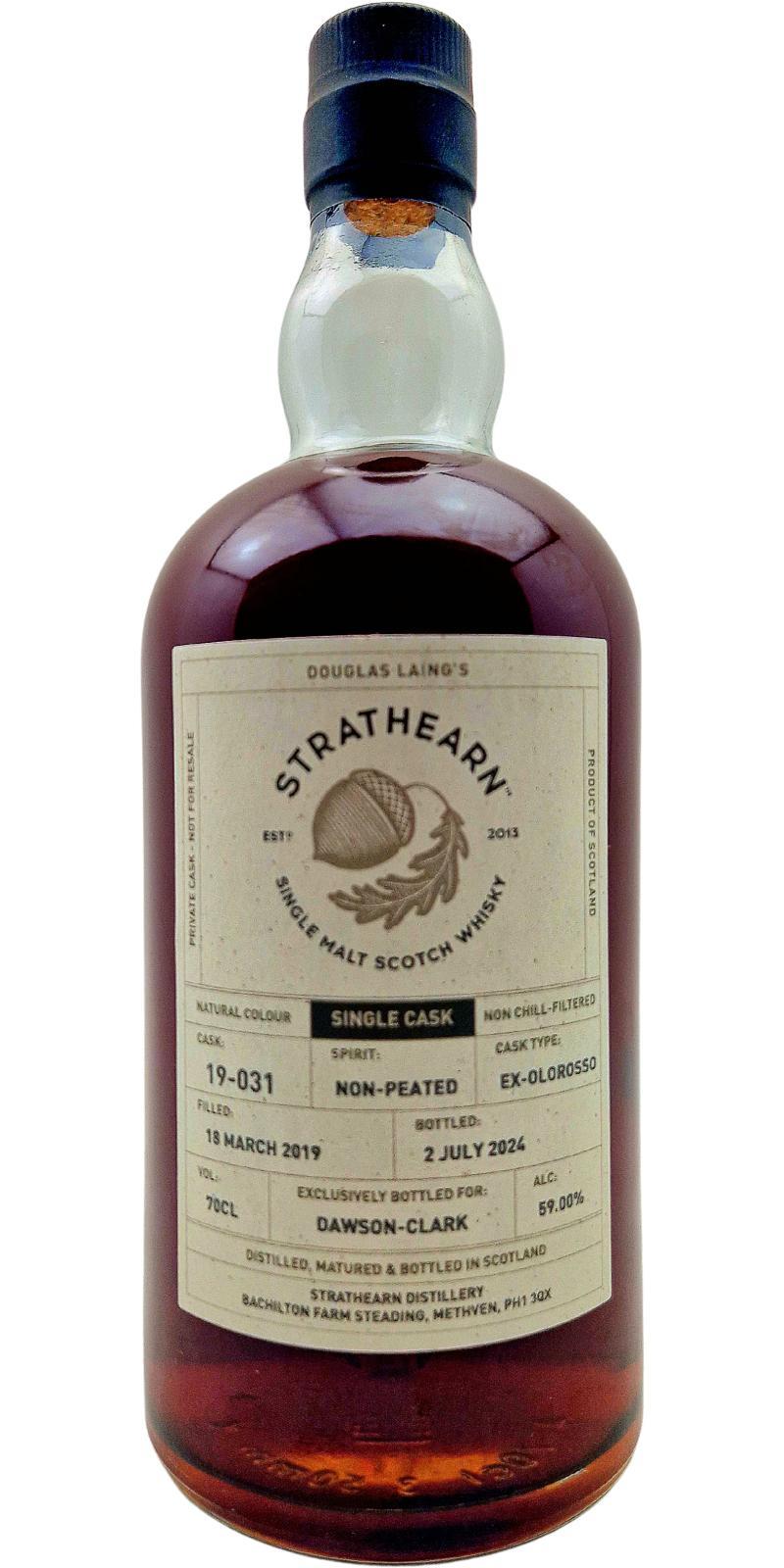 Strathearn 2019  Single Cask