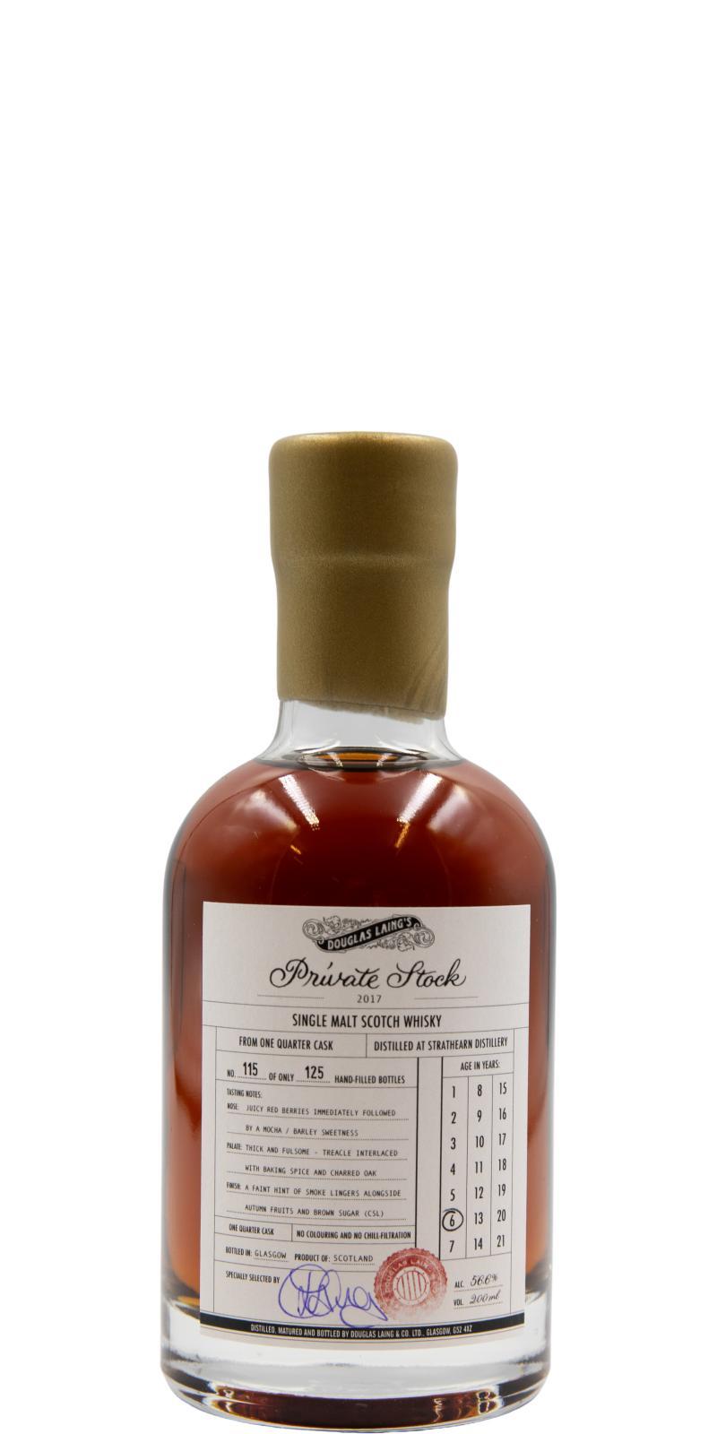 Strathearn 06-year-old DL  Private Stock